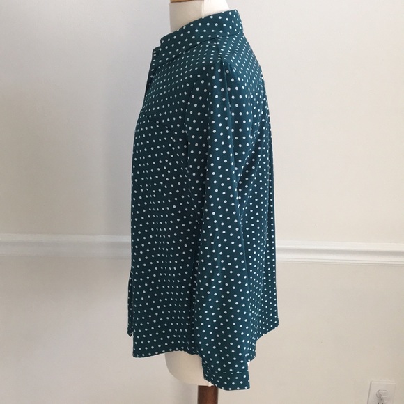 SUSAN GRAVER NWOT -Liquid knit Sz 4 Polkadot Top - Picture 3 of 7